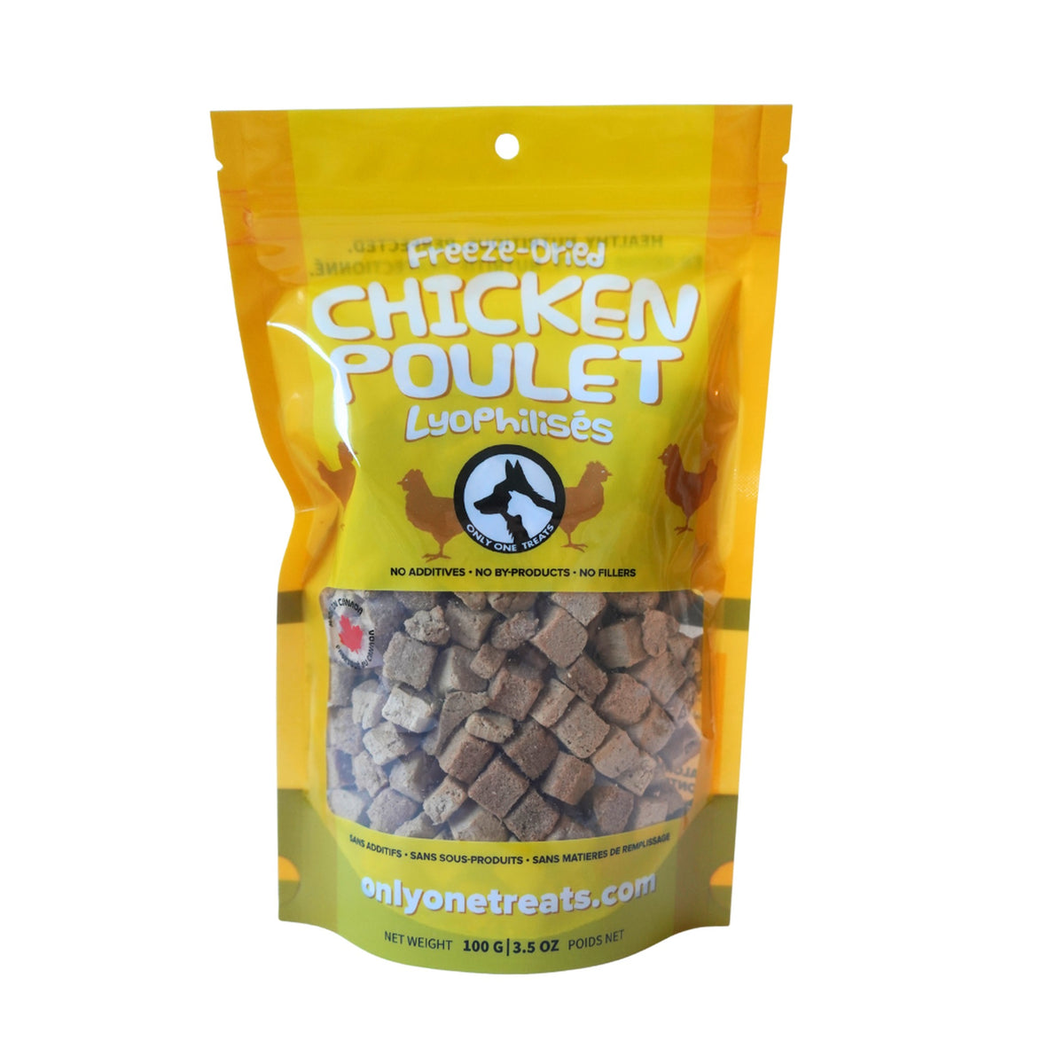 Only One Treats Freeze-Dried Chicken 100g｜貓狗零食｜加拿大直送-貓狗-毛孩物語Pets Thing｜香港寵物貓狗用品專門店：IATA寵物飛機籠、寵物手推車、貓爬架貓樹