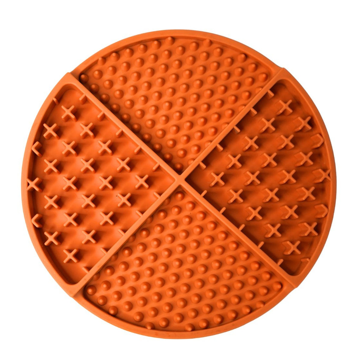 Only One Treats 8" Silicone Lick Mat - Orange｜寵物餵食用品｜加拿大直送-貓狗-毛孩物語Pets Thing｜香港寵物貓狗用品專門店：IATA寵物飛機籠、寵物手推車、貓爬架貓樹
