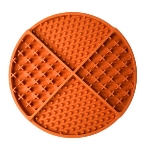 Only One Treats 8" Silicone Lick Mat - Orange｜寵物餵食用品｜加拿大直送-貓狗-毛孩物語Pets Thing｜香港寵物貓狗用品專門店：IATA寵物飛機籠、寵物手推車、貓爬架貓樹