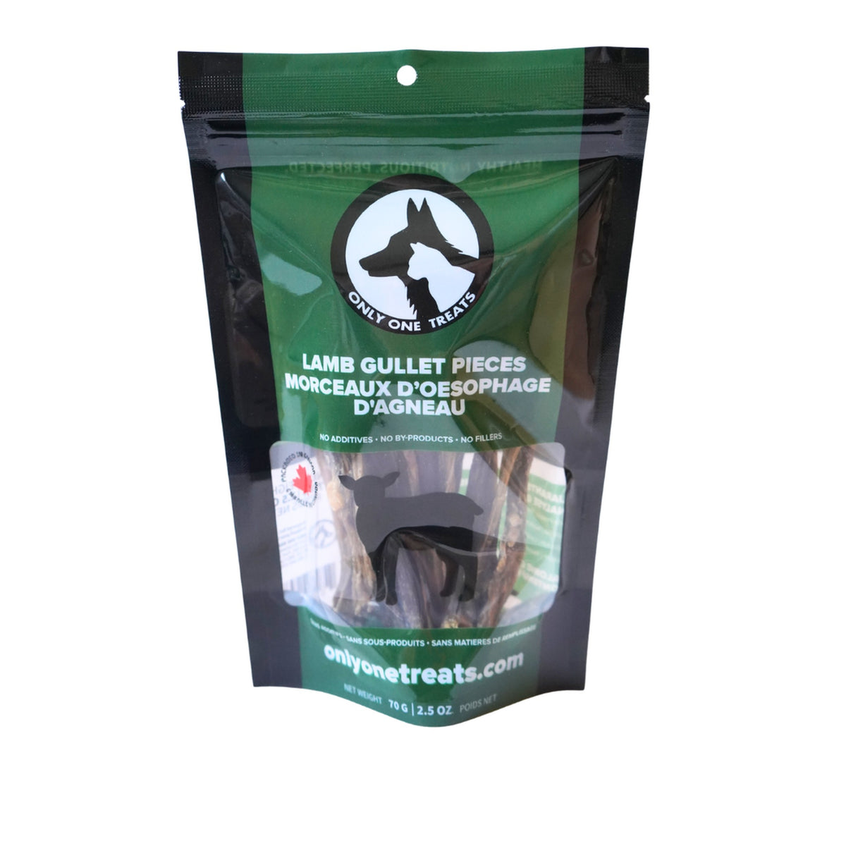 Only One Treats Lamb Gullet Pieces 70g｜狗狗零食及咀嚼小食｜加拿大直送-狗-毛孩物語Pets Thing｜香港寵物貓狗用品專門店：IATA寵物飛機籠、寵物手推車、貓爬架貓樹