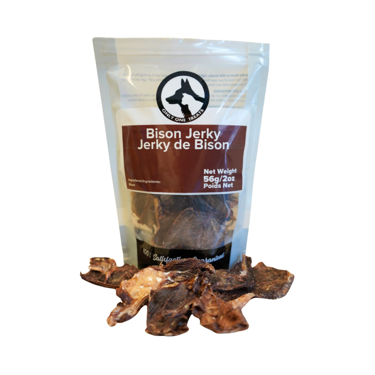Only One Treats Bison Jerky 56g｜貓狗零食｜加拿大直送-貓狗-毛孩物語Pets Thing｜香港寵物貓狗用品專門店：IATA寵物飛機籠、寵物手推車、貓爬架貓樹