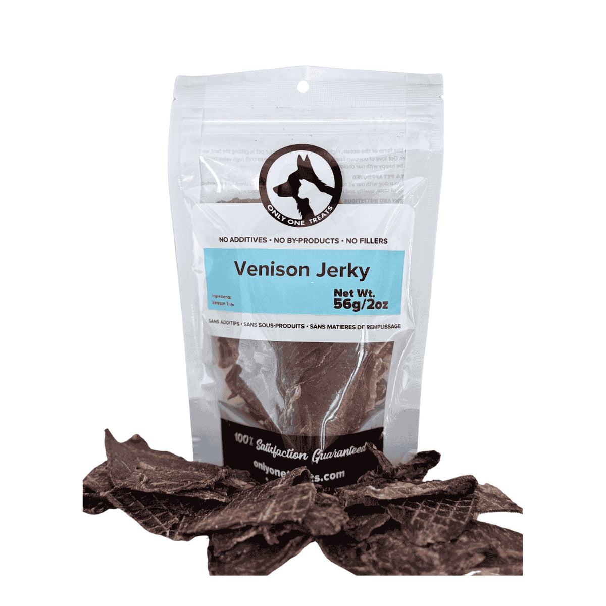 Only One Treats Venison Jerky 56g｜貓狗零食｜加拿大直送-貓狗-毛孩物語Pets Thing｜香港寵物貓狗用品專門店：IATA寵物飛機籠、寵物手推車、貓爬架貓樹
