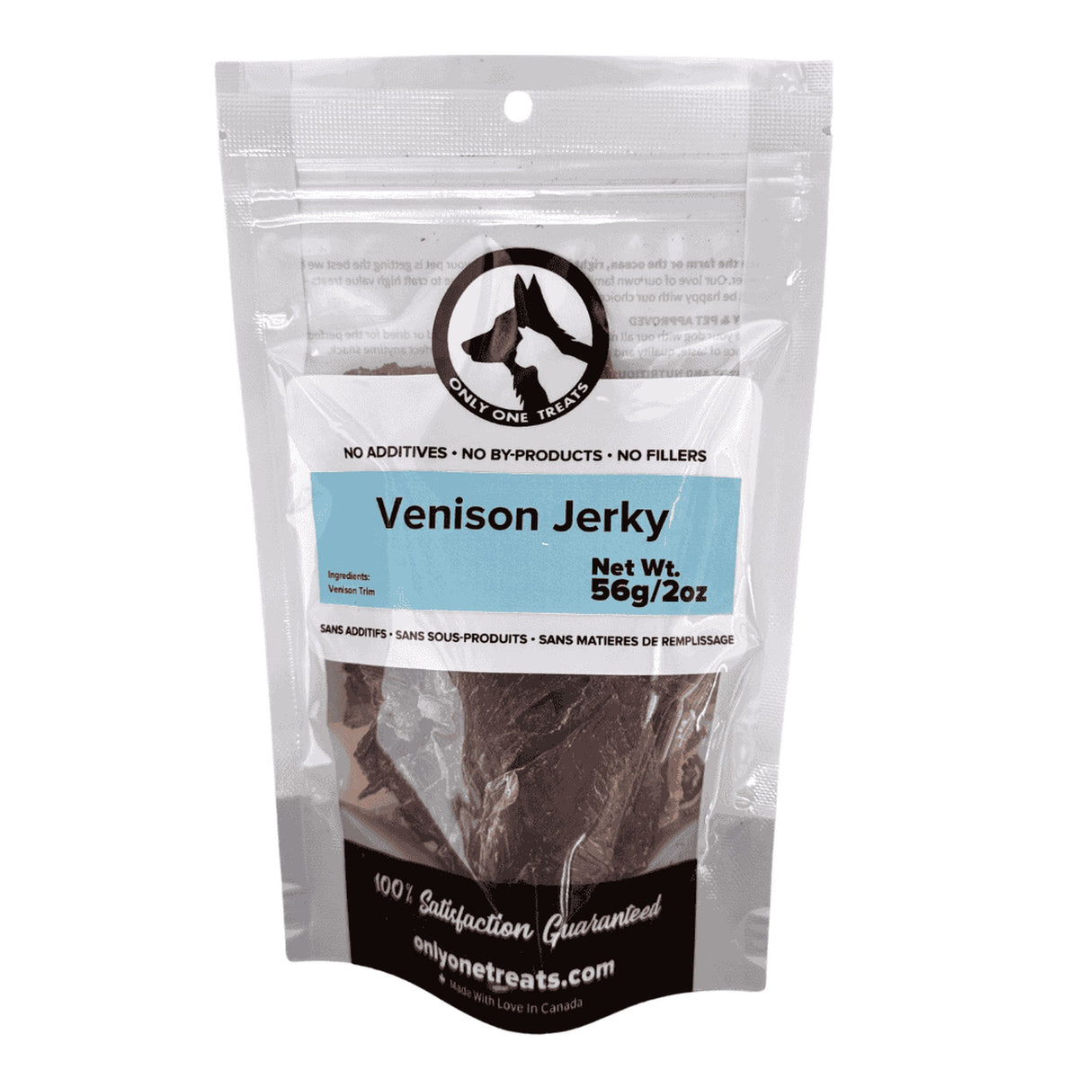 Only One Treats Venison Jerky 56g｜貓狗零食｜加拿大直送-貓狗-毛孩物語Pets Thing｜香港寵物貓狗用品專門店：IATA寵物飛機籠、寵物手推車、貓爬架貓樹