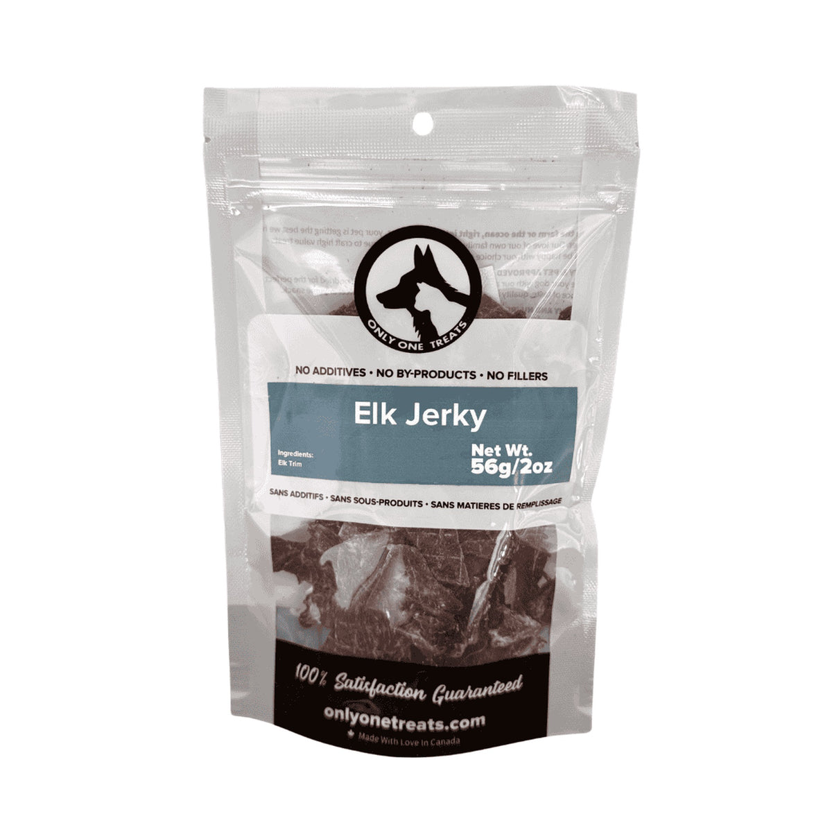 Only One Treats Elk Jerky 56g｜貓狗零食｜加拿大直送-貓狗-毛孩物語Pets Thing｜香港寵物貓狗用品專門店：IATA寵物飛機籠、寵物手推車、貓爬架貓樹