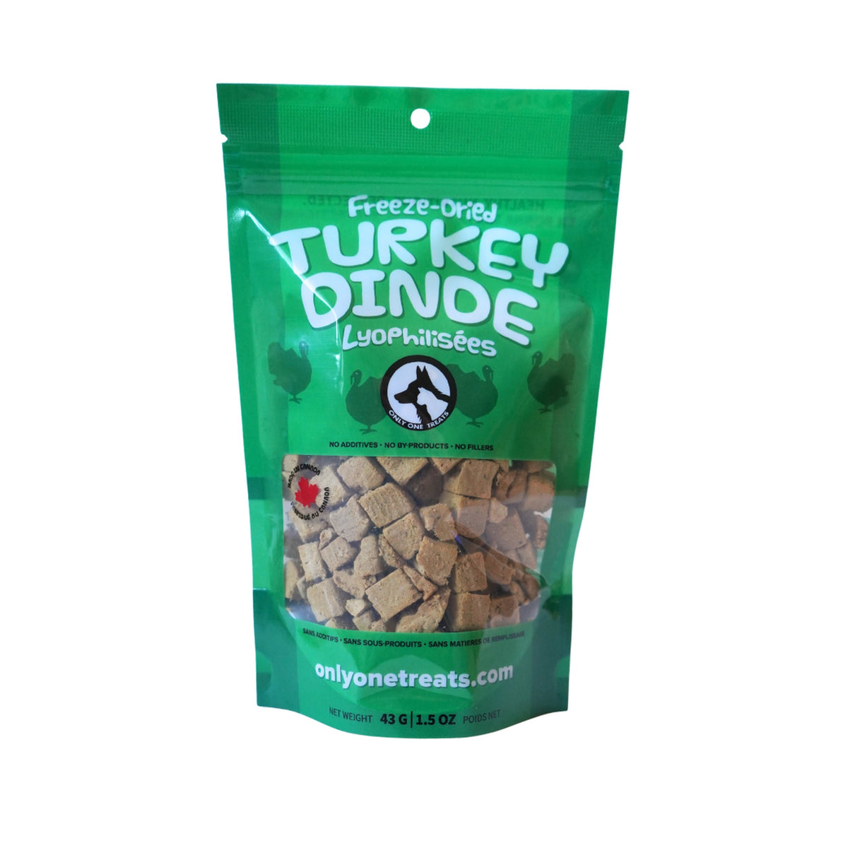 Only One Treats Freeze-Dried Turkey 43g｜貓狗零食｜加拿大直送-貓狗-毛孩物語Pets Thing｜香港寵物貓狗用品專門店：IATA寵物飛機籠、寵物手推車、貓爬架貓樹