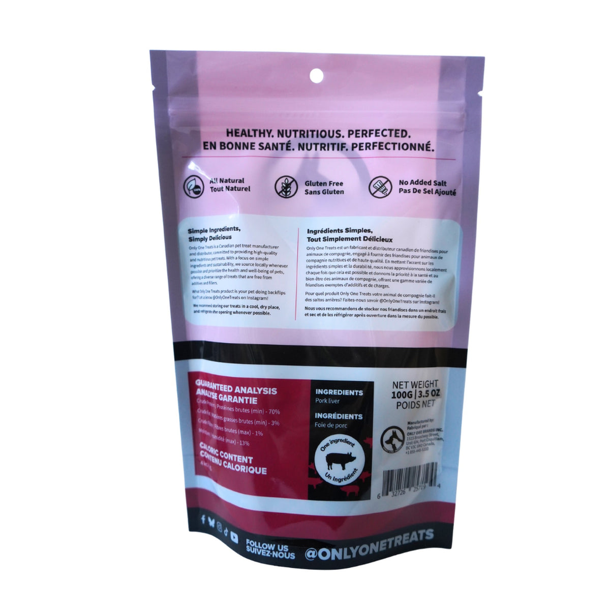 Only One Treats Pork Liver Jerky 100g｜狗狗零食及咀嚼小食｜加拿大直送-狗-毛孩物語Pets Thing｜香港寵物貓狗用品專門店：IATA寵物飛機籠、寵物手推車、貓爬架貓樹