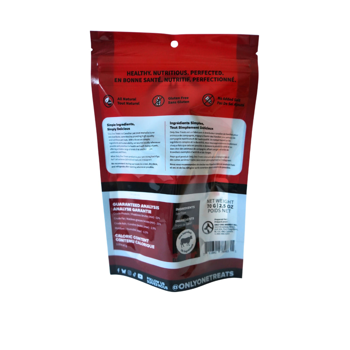 Only One Treats Green Beef Tripe 70g｜狗狗零食及咀嚼小食｜加拿大直送-狗-毛孩物語Pets Thing｜香港寵物貓狗用品專門店：IATA寵物飛機籠、寵物手推車、貓爬架貓樹