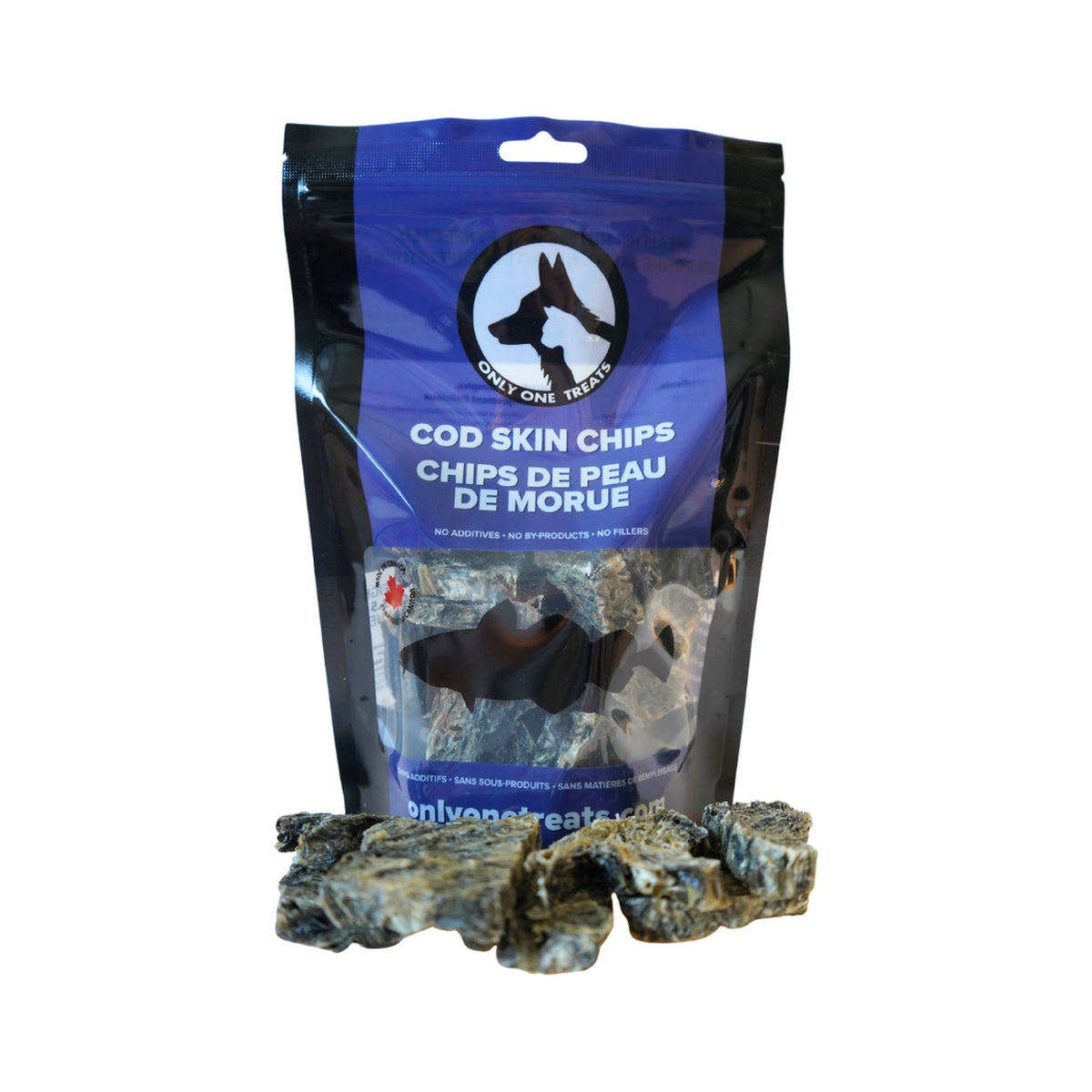 Only One Treats Cod Skin Chips 100g｜貓狗零食｜加拿大直送-貓狗-毛孩物語Pets Thing｜香港寵物貓狗用品專門店：IATA寵物飛機籠、寵物手推車、貓爬架貓樹
