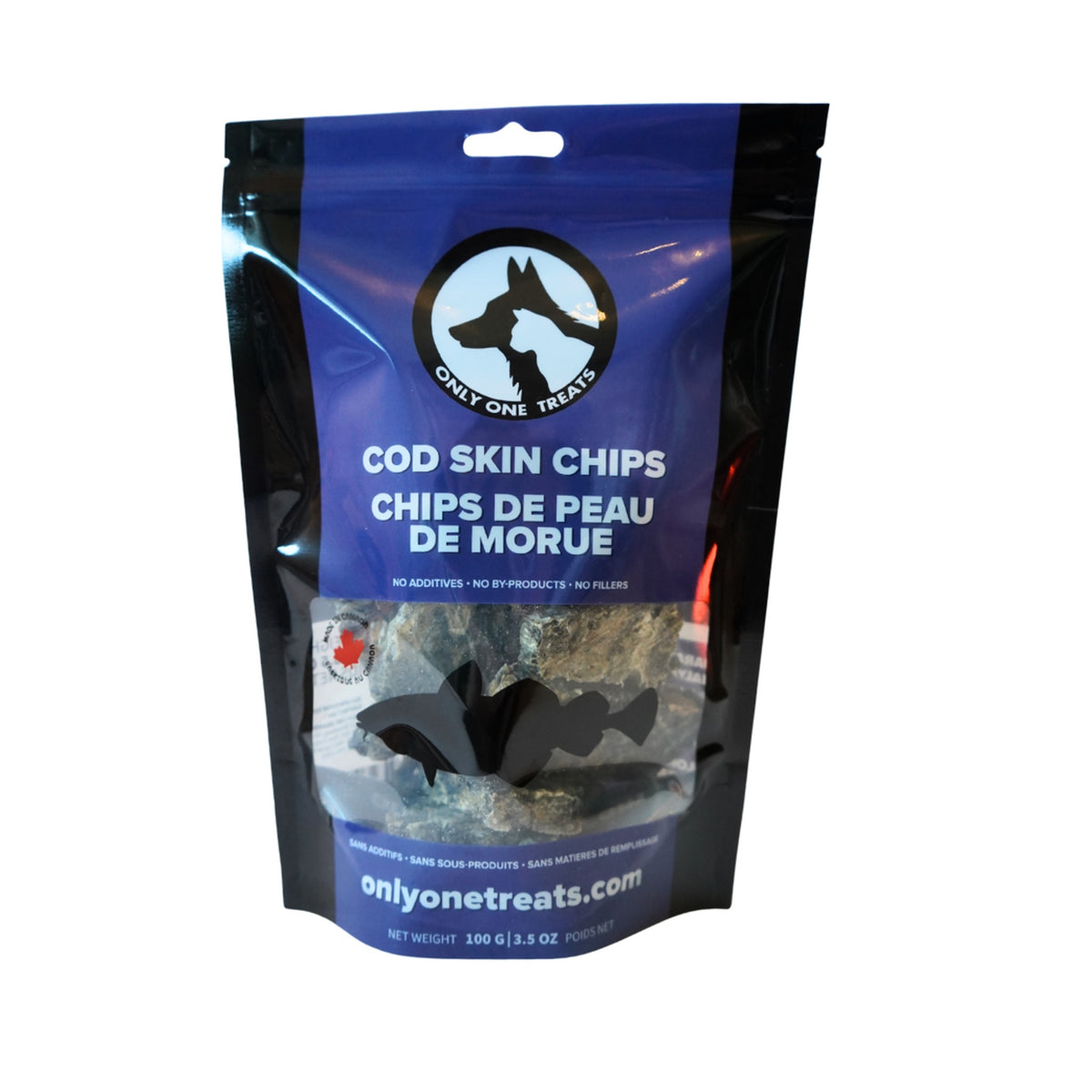 Only One Treats Cod Skin Chips 100g｜貓狗零食｜加拿大直送-貓狗-毛孩物語Pets Thing｜香港寵物貓狗用品專門店：IATA寵物飛機籠、寵物手推車、貓爬架貓樹