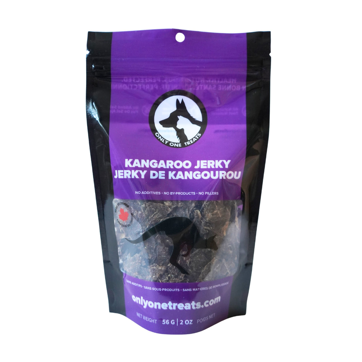 Only One Treats Kangaroo Jerky 56g｜狗狗零食及咀嚼小食｜加拿大直送-狗-毛孩物語Pets Thing｜香港寵物貓狗用品專門店：IATA寵物飛機籠、寵物手推車、貓爬架貓樹