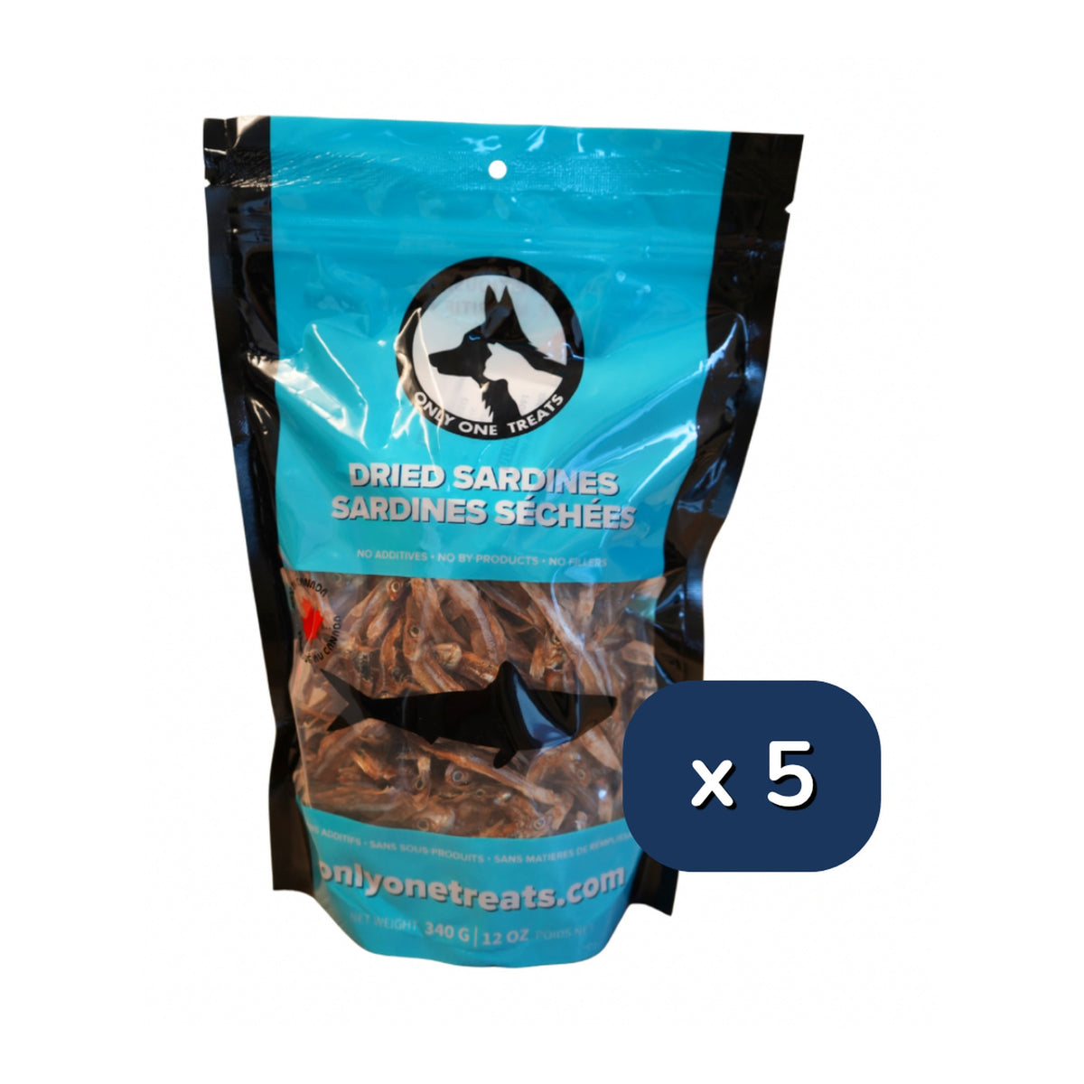 Only One Treats Dried Sardines 340g - Case of 5｜貓狗零食｜加拿大直送-貓狗-毛孩物語Pets Thing｜香港寵物貓狗用品專門店：IATA寵物飛機籠、寵物手推車、貓爬架貓樹