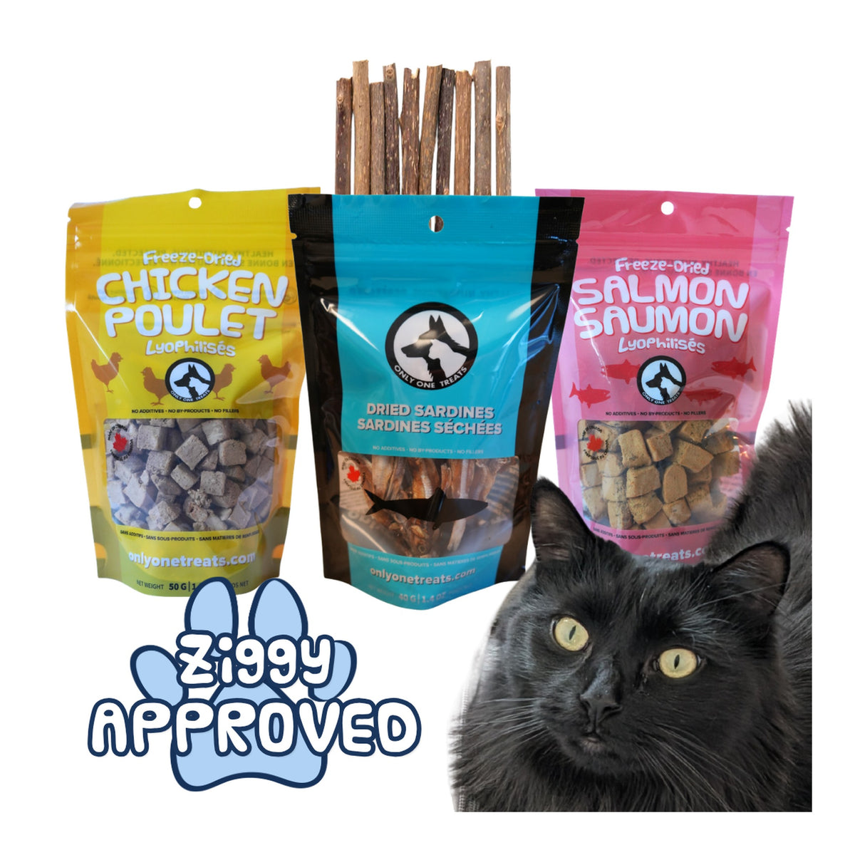 Only One Treats Ziggy's Purrrfect Cat Box｜貓狗零食｜加拿大直送-貓狗-毛孩物語Pets Thing｜香港寵物貓狗用品專門店：IATA寵物飛機籠、寵物手推車、貓爬架貓樹