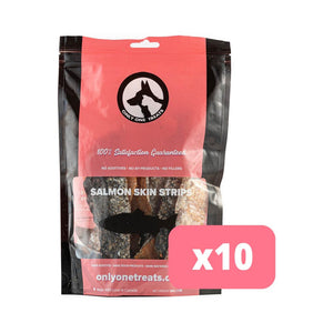 Only One Treats Salmon Skin Strips 85g - Case of 10｜狗狗零食及咀嚼小食｜加拿大直送-狗-毛孩物語Pets Thing｜香港寵物貓狗用品專門店：IATA寵物飛機籠、寵物手推車、貓爬架貓樹
