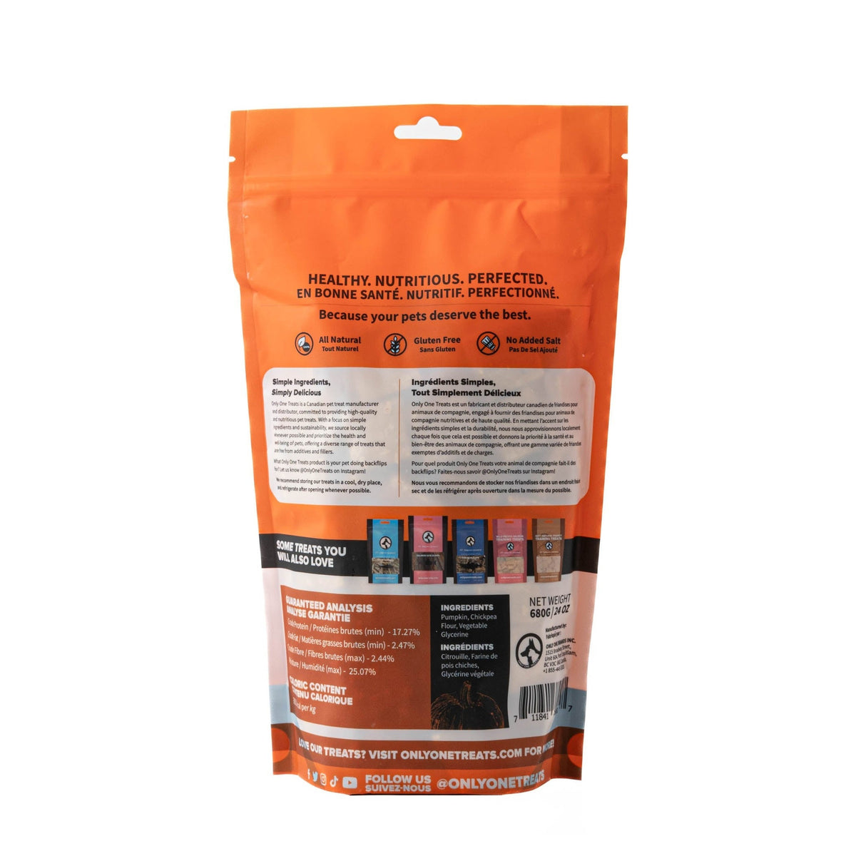 Only One Treats Fresh Soft Pumpkin Training Treats 680g｜貓狗零食｜加拿大直送-貓狗-毛孩物語Pets Thing｜香港寵物貓狗用品專門店：IATA寵物飛機籠、寵物手推車、貓爬架貓樹