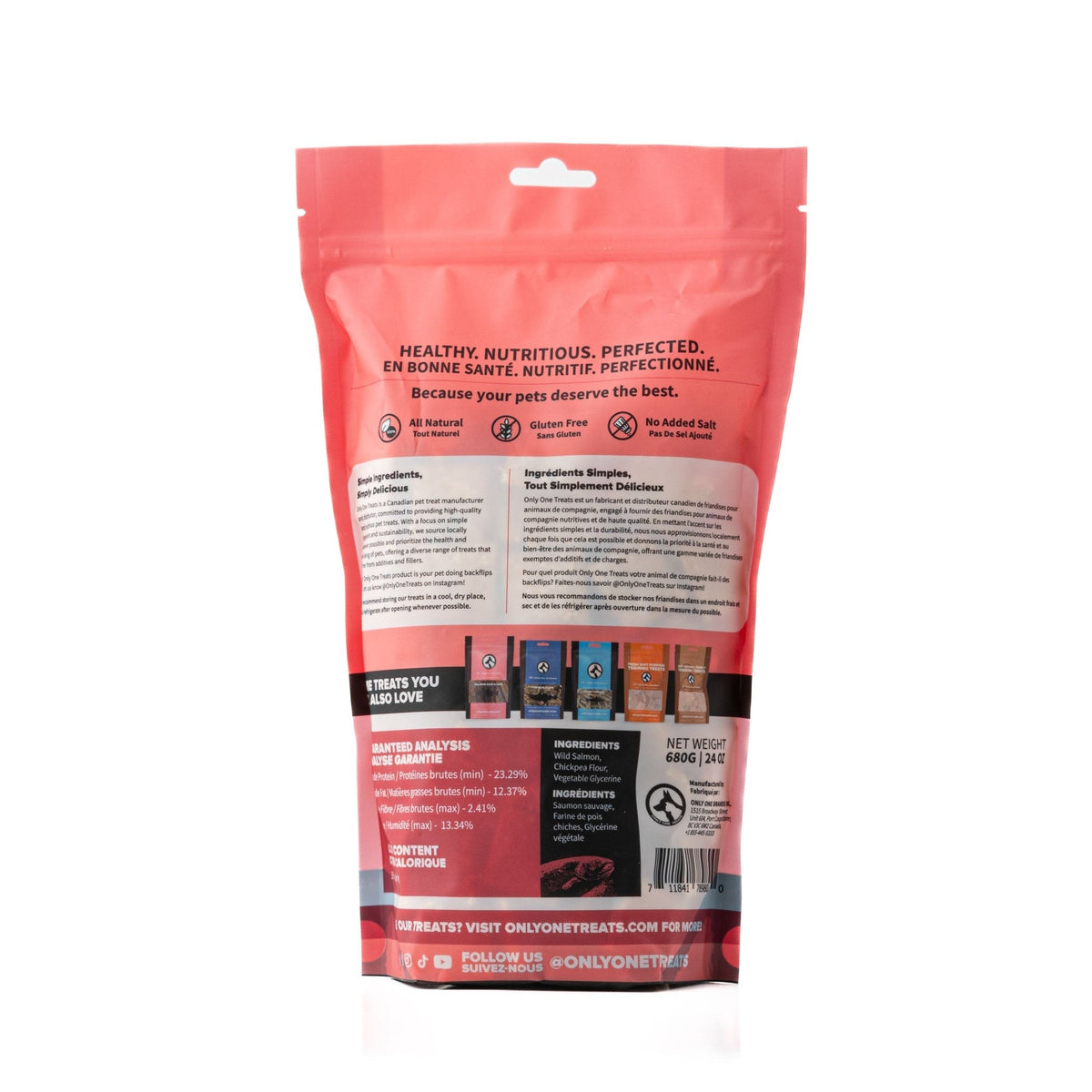 Only One Treats Wild Pacific Salmon Training Treats 680g｜貓狗零食｜加拿大直送-貓狗-毛孩物語Pets Thing｜香港寵物貓狗用品專門店：IATA寵物飛機籠、寵物手推車、貓爬架貓樹