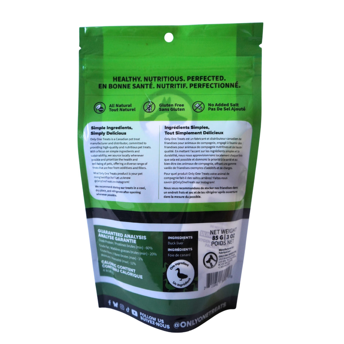 Only One Treats Duck Liver Jerky 85g｜狗狗零食及咀嚼小食｜加拿大直送-狗-毛孩物語Pets Thing｜香港寵物貓狗用品專門店：IATA寵物飛機籠、寵物手推車、貓爬架貓樹