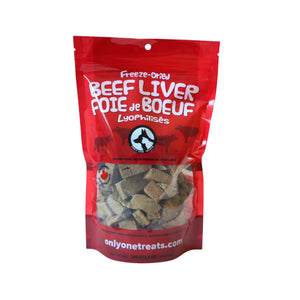 Only One Treats Freeze-Dried Beef Liver 100g｜狗狗零食及咀嚼小食｜加拿大直送-狗-毛孩物語Pets Thing｜香港寵物貓狗用品專門店：IATA寵物飛機籠、寵物手推車、貓爬架貓樹