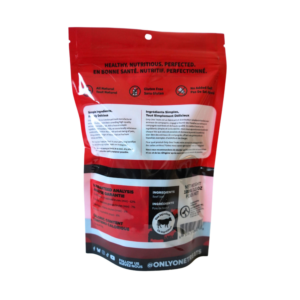 Only One Treats Freeze-Dried Beef Liver 100g｜狗狗零食及咀嚼小食｜加拿大直送-狗-毛孩物語Pets Thing｜香港寵物貓狗用品專門店：IATA寵物飛機籠、寵物手推車、貓爬架貓樹
