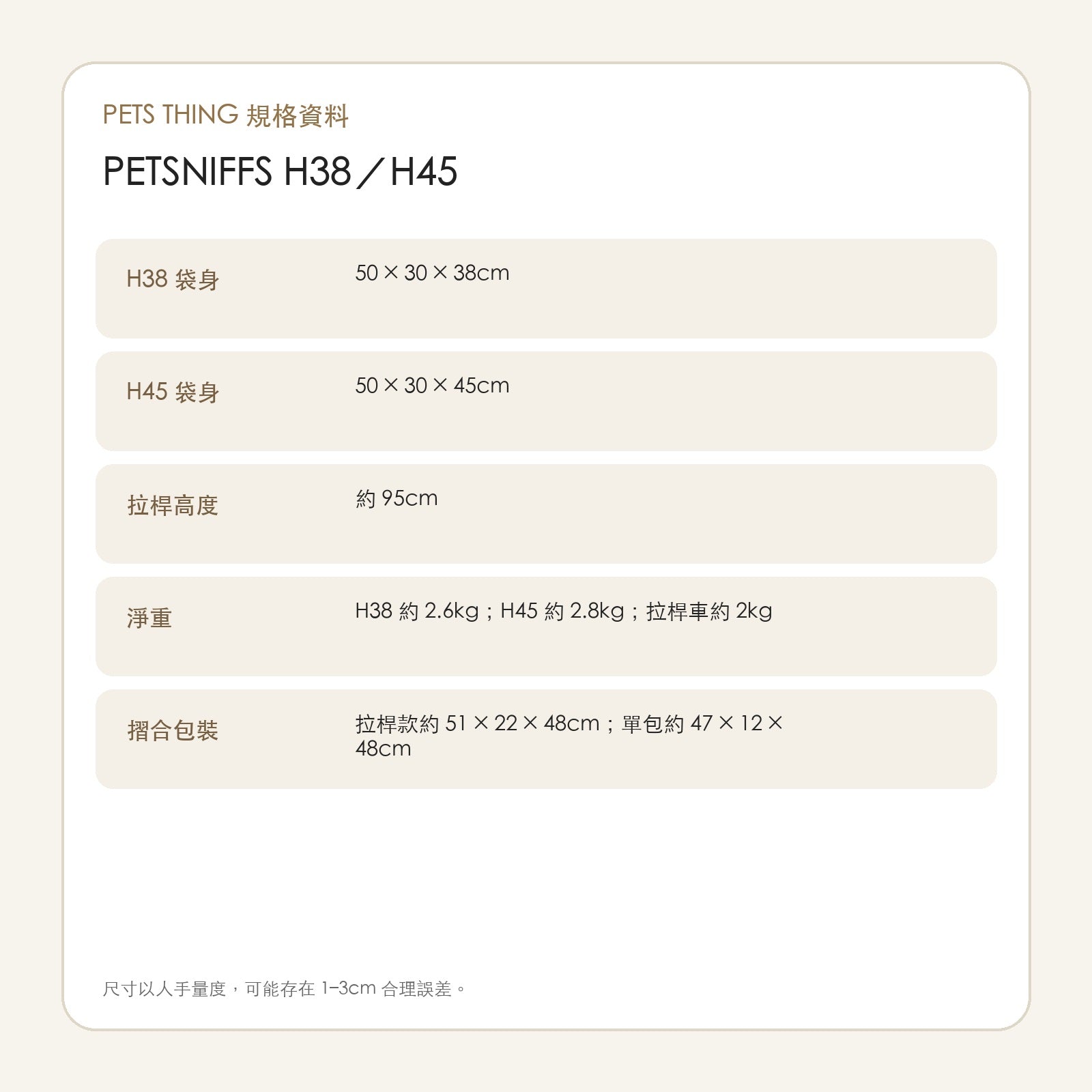 PETSNIFFS 嗅探 H38／H45 寵物拉桿背包（14 款）-寵物航空箱寵物袋-毛孩物語Pets Thing｜香港寵物貓狗用品專門店：IATA寵物飛機籠、寵物手推車、貓爬架貓樹
