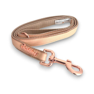Puccissimé Pet Couture Peach Genuine Leather Leash｜狗狗牽引繩｜加拿大直送 主產品圖