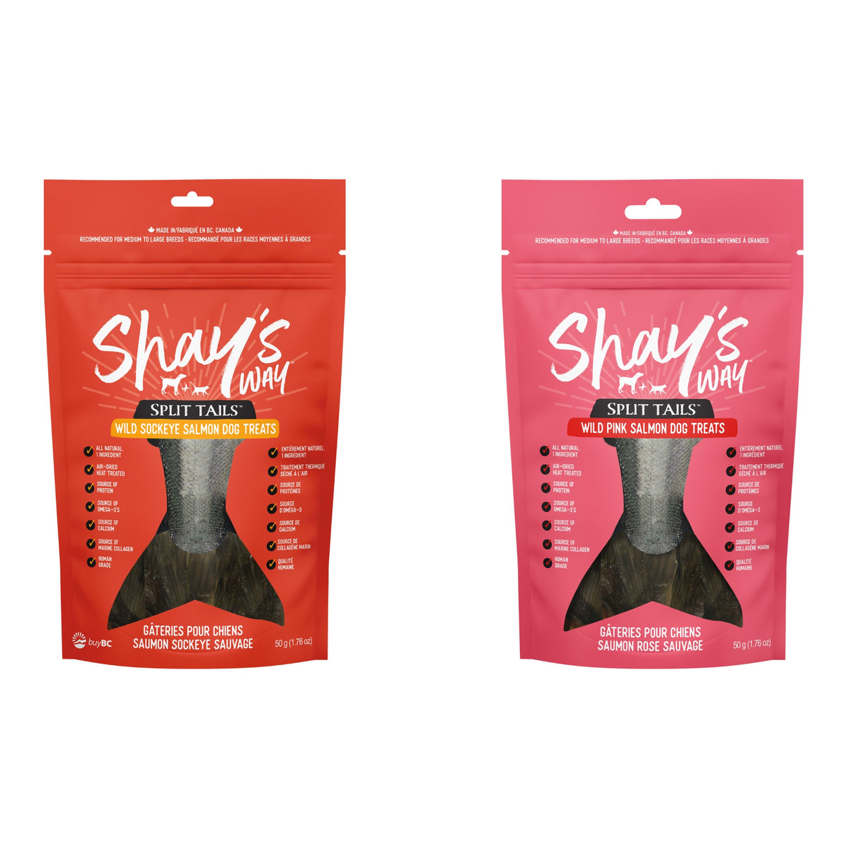 Shay's Way Split Tails Duo Pack — 2 × 50g｜狗狗零食及咀嚼小食｜加拿大直送-狗-毛孩物語Pets Thing｜香港寵物貓狗用品專門店：IATA寵物飛機籠、寵物手推車、貓爬架貓樹
