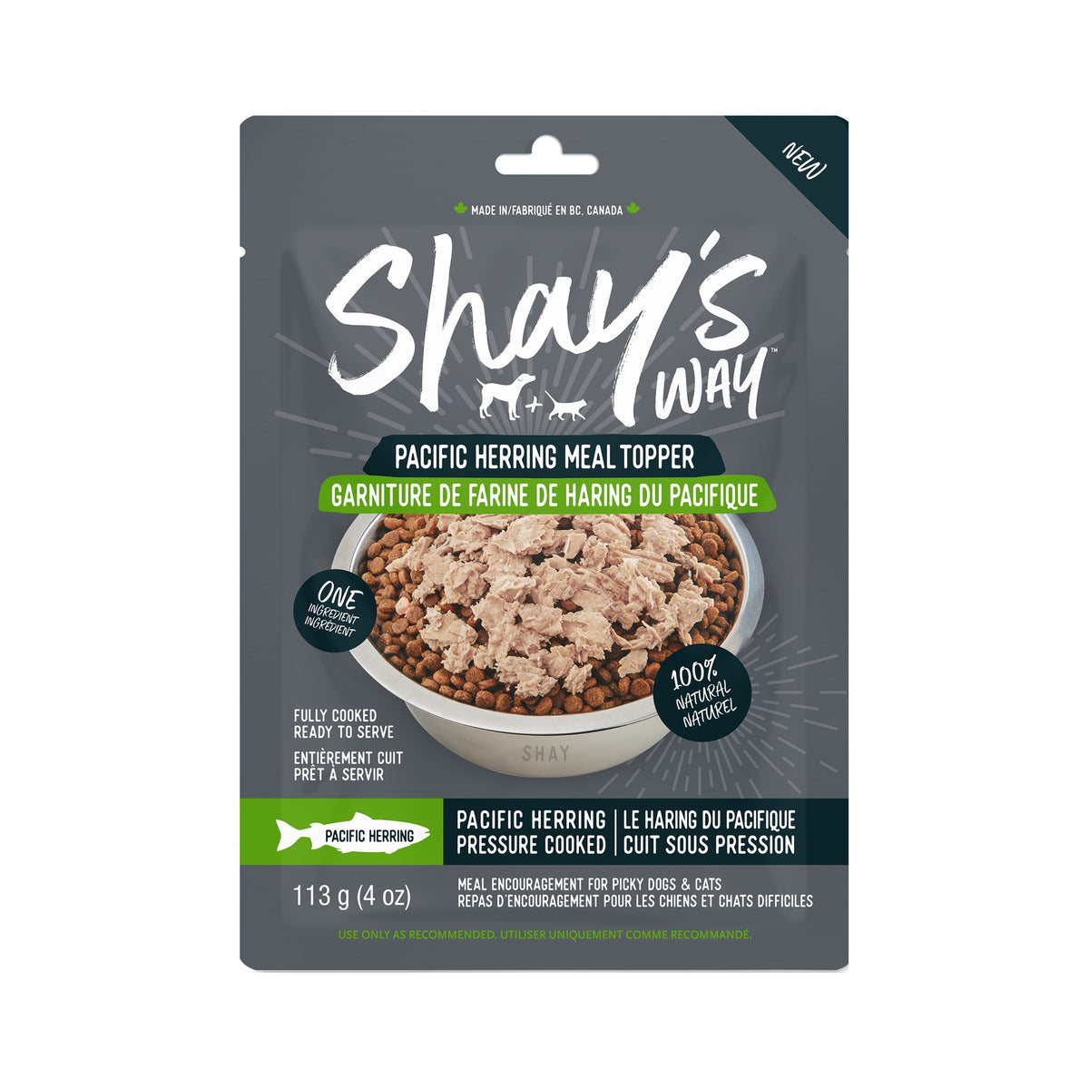 Shay's Way Pacific Herring Meal Topper — 4oz｜狗狗食品｜加拿大直送-貓狗-毛孩物語Pets Thing｜香港寵物貓狗用品專門店：IATA寵物飛機籠、寵物手推車、貓爬架貓樹