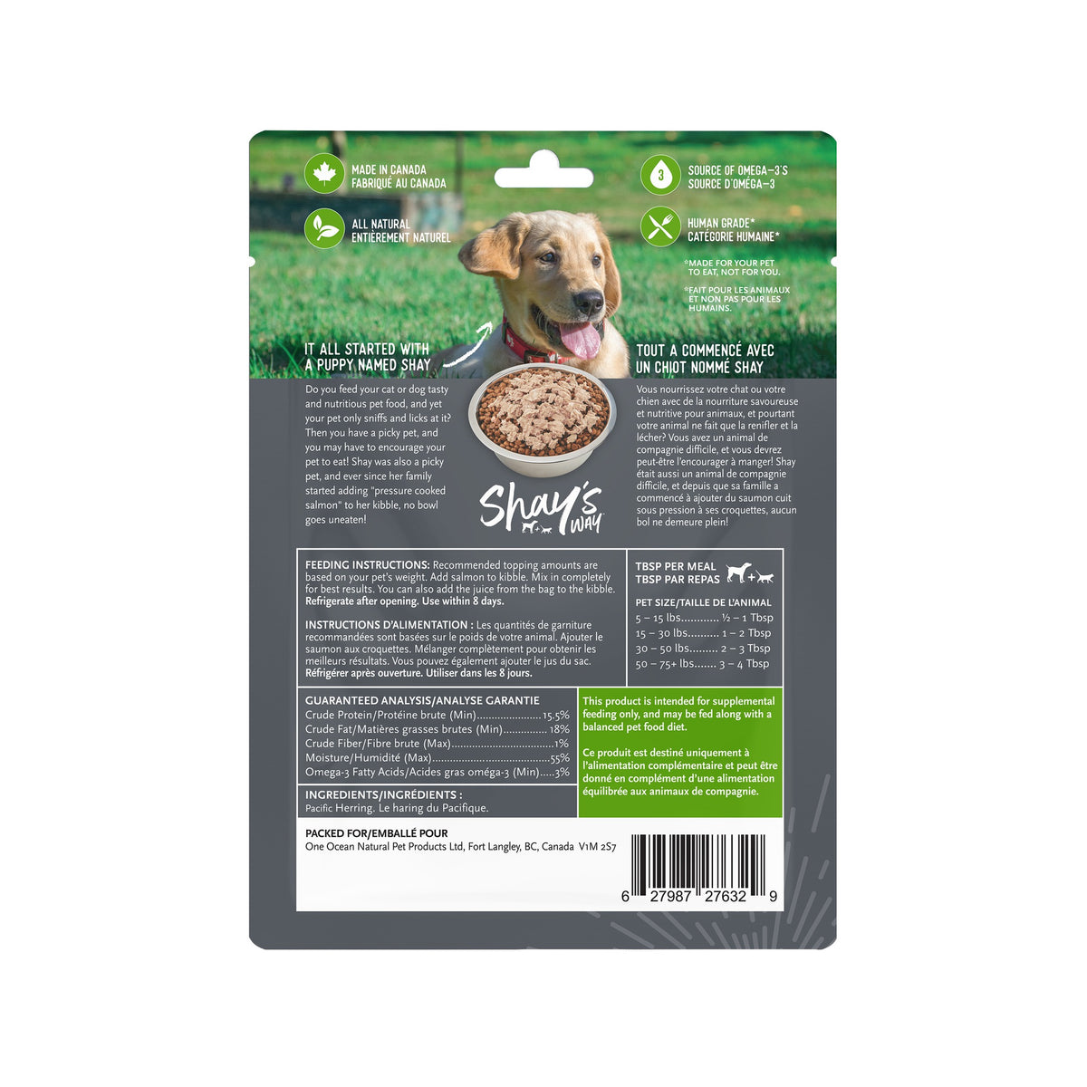 Shay's Way Pacific Herring Meal Topper — 4oz｜狗狗食品｜加拿大直送-貓狗-毛孩物語Pets Thing｜香港寵物貓狗用品專門店：IATA寵物飛機籠、寵物手推車、貓爬架貓樹