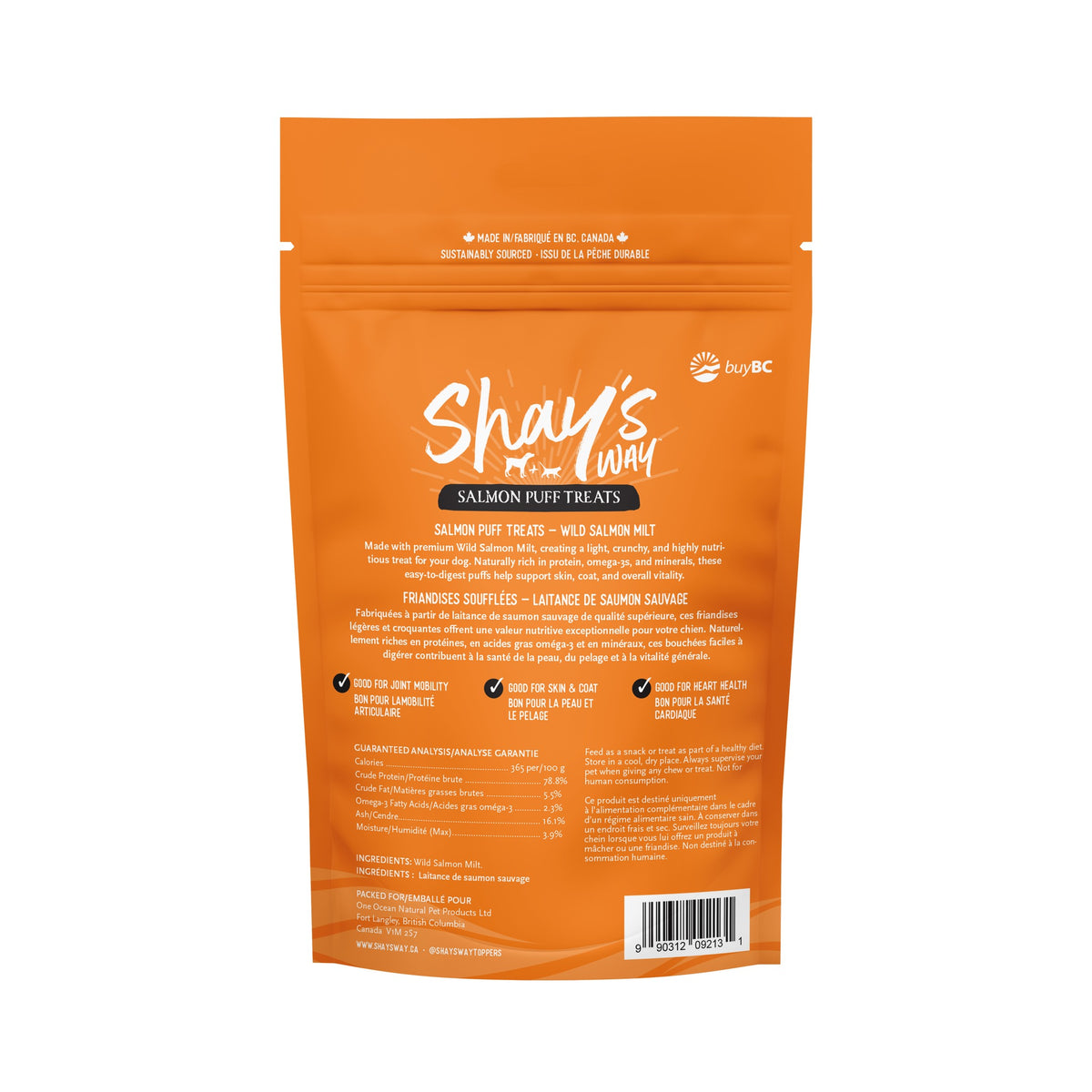 Shay's Way Salmon Milt Puffs — 85g｜貓狗零食｜加拿大直送-貓狗-毛孩物語Pets Thing｜香港寵物貓狗用品專門店：IATA寵物飛機籠、寵物手推車、貓爬架貓樹