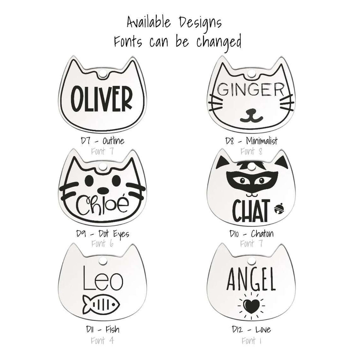 Tag4MyPet Cat-Shaped Cat Engraved - Pet ID Tag｜寵物刻字名牌｜加拿大直送-貓-毛孩物語Pets Thing｜香港寵物貓狗用品專門店：IATA寵物飛機籠、寵物手推車、貓爬架貓樹