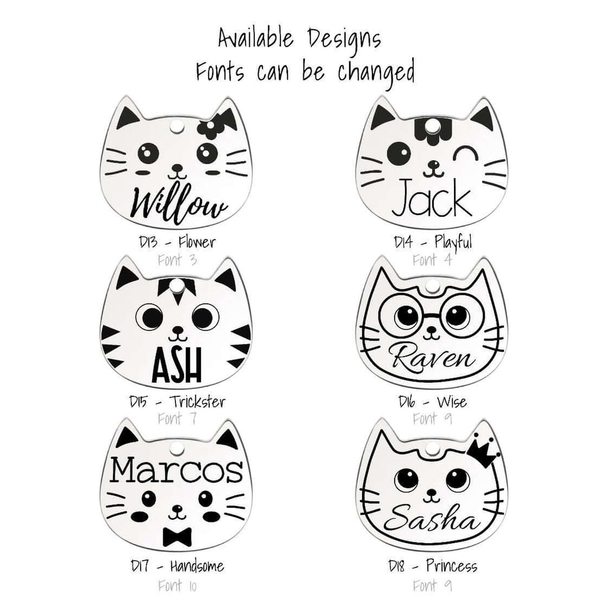 Tag4MyPet Cat-Shaped Cat Engraved - Pet ID Tag｜寵物刻字名牌｜加拿大直送-貓-毛孩物語Pets Thing｜香港寵物貓狗用品專門店：IATA寵物飛機籠、寵物手推車、貓爬架貓樹