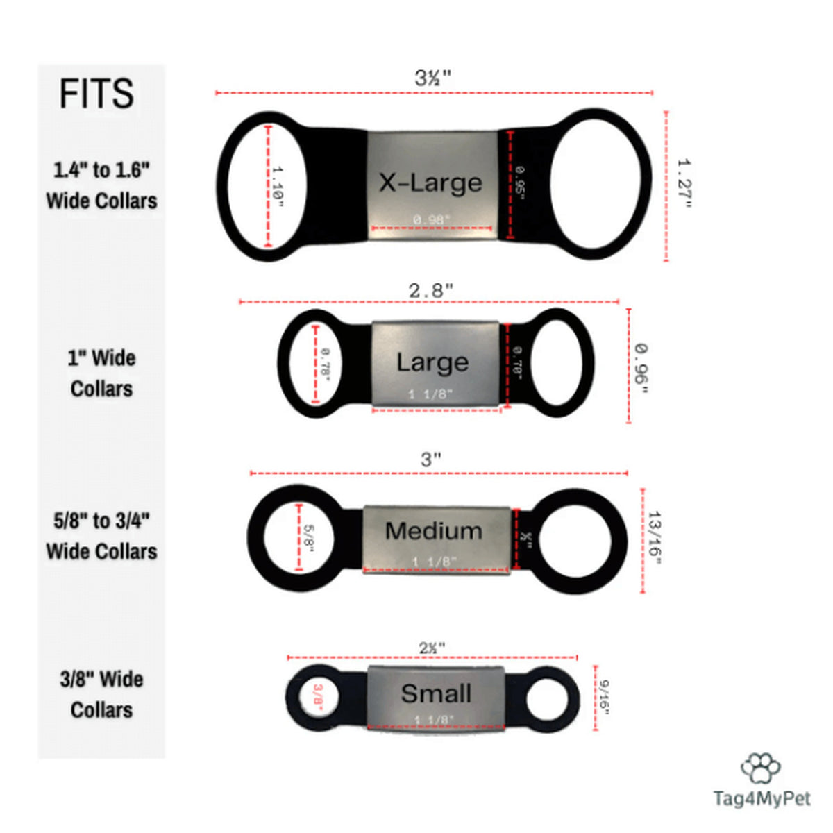 Tag4MyPet Minimalist Designs Engraved - Silent Dog Tag｜寵物刻字名牌｜加拿大直送-狗-毛孩物語Pets Thing｜香港寵物貓狗用品專門店：IATA寵物飛機籠、寵物手推車、貓爬架貓樹