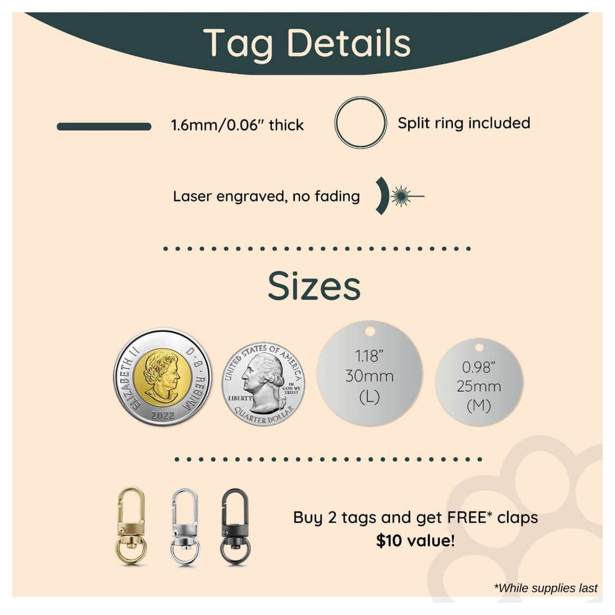 Tag4MyPet Custom Stylish Designs Engraved - Pet ID Tags｜寵物刻字名牌｜加拿大直送-狗-毛孩物語Pets Thing｜香港寵物貓狗用品專門店：IATA寵物飛機籠、寵物手推車、貓爬架貓樹