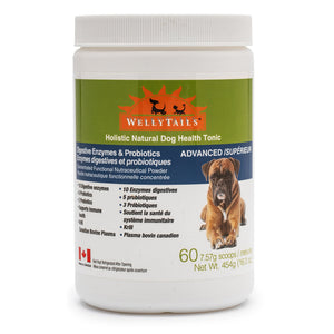 WellyTails Digestive Enzymes & Probiotics ADVANCED｜狗狗營養補充品｜加拿大直送-寵物補充品-毛孩物語Pets Thing｜香港寵物貓狗用品專門店：IATA寵物飛機籠、寵物手推車、貓爬架貓樹