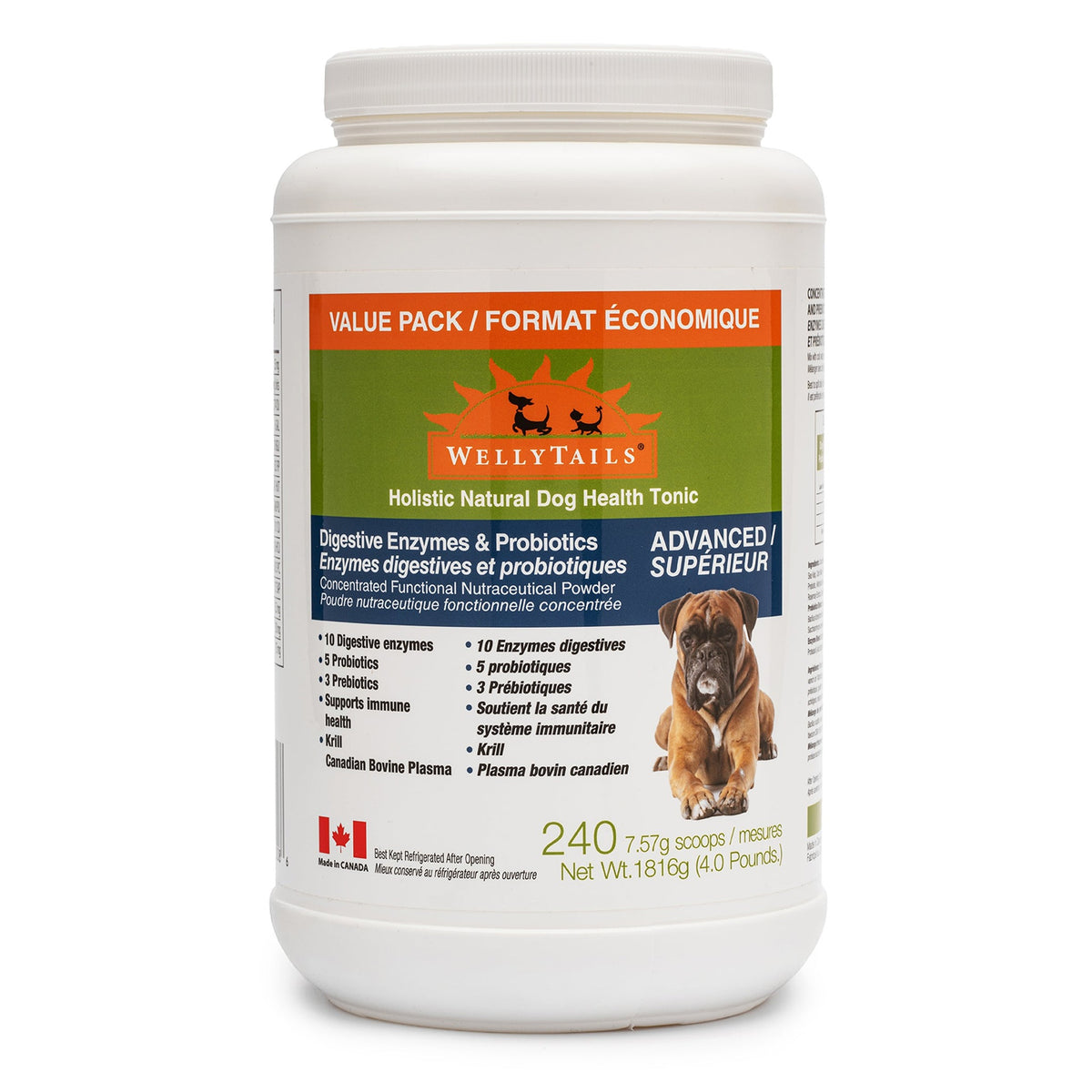 WellyTails Digestive Enzymes & Probiotics ADVANCED｜狗狗營養補充品｜加拿大直送-寵物補充品-毛孩物語Pets Thing｜香港寵物貓狗用品專門店：IATA寵物飛機籠、寵物手推車、貓爬架貓樹