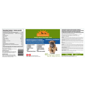 WellyTails Digestive Enzymes & Probiotics ADVANCED｜狗狗營養補充品｜加拿大直送-寵物補充品-毛孩物語Pets Thing｜香港寵物貓狗用品專門店：IATA寵物飛機籠、寵物手推車、貓爬架貓樹