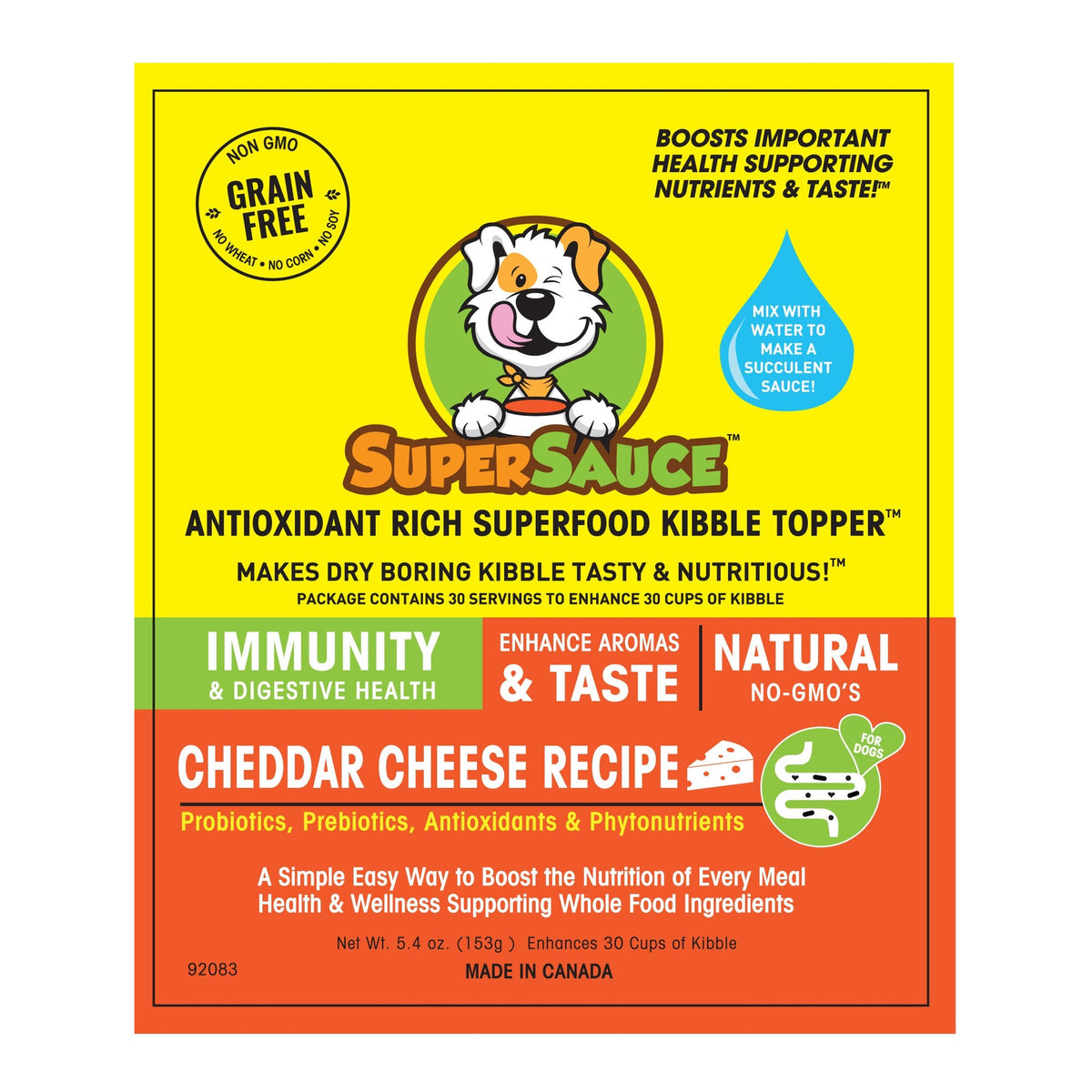 WellyTails SUPERSAUCE™ White Cheddar Cheese + PROBIOTICS Digestive Health 5.4 oz. (153g) MADE IN CANADA｜狗狗營養補充品｜加拿大直送-寵物補充品-毛孩物語Pets Thing｜香港寵物貓狗用品專門店：IATA寵物飛機籠、寵物手推車、貓爬架貓樹