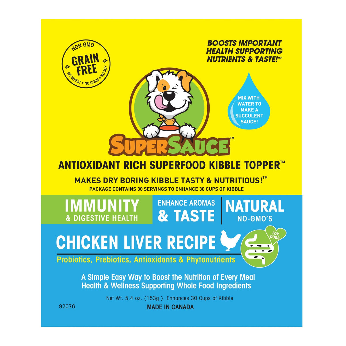WellyTails SUPERSAUCE™ Chicken Liver + PROBIOTICS Digestive Health 5.4 oz. (153g) MADE IN CANADA｜狗狗營養補充品｜加拿大直送-寵物補充品-毛孩物語Pets Thing｜香港寵物貓狗用品專門店：IATA寵物飛機籠、寵物手推車、貓爬架貓樹