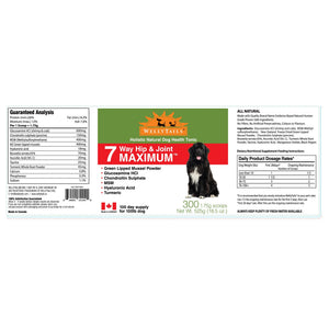 WellyTails 7-Way Hip & Joint MAXIMUM, Chicken & Beef Free｜狗狗營養補充品｜加拿大直送-寵物補充品-毛孩物語Pets Thing｜香港寵物貓狗用品專門店：IATA寵物飛機籠、寵物手推車、貓爬架貓樹