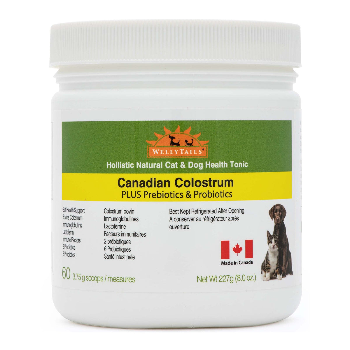WellyTails Canadian Colostrum + Probiotics & Prebiotics｜貓狗營養補充品｜加拿大直送-寵物補充品-毛孩物語Pets Thing｜香港寵物貓狗用品專門店：IATA寵物飛機籠、寵物手推車、貓爬架貓樹