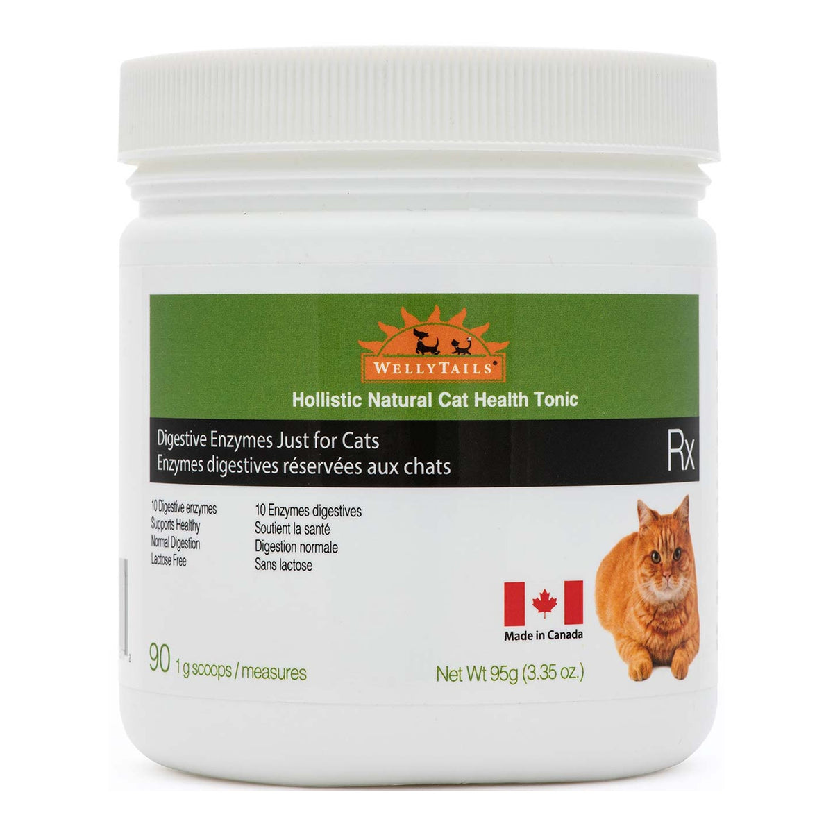 WellyTails Digestive Enzymes Just for Cats 95g｜貓貓營養補充品｜加拿大直送-寵物補充品-毛孩物語Pets Thing｜香港寵物貓狗用品專門店：IATA寵物飛機籠、寵物手推車、貓爬架貓樹
