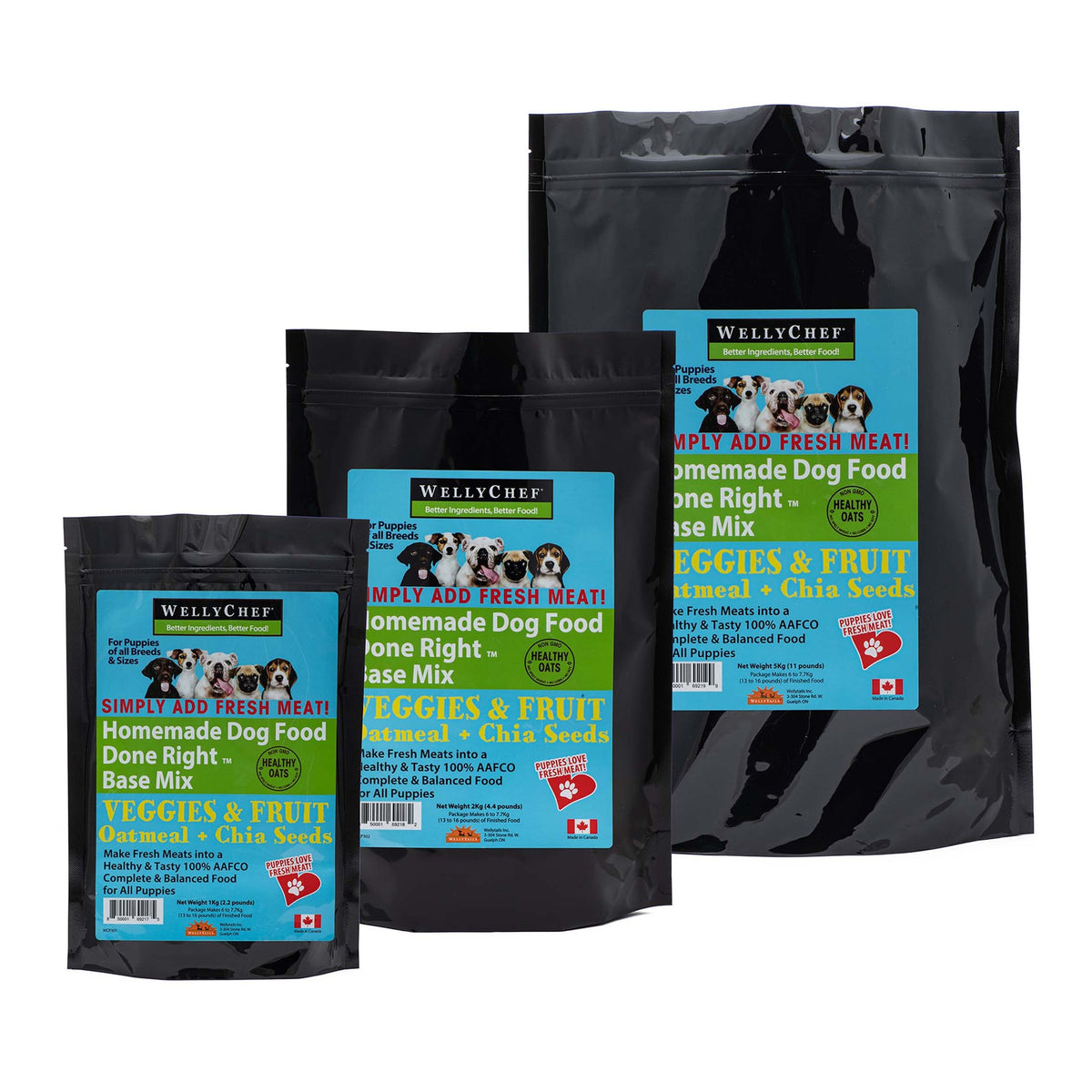 WellyTails WellyChef Homemade PUPPY FOOD Done Right Base Mix - Just Add Fresh Meat｜狗狗食品｜加拿大直送-狗-毛孩物語Pets Thing｜香港寵物貓狗用品專門店：IATA寵物飛機籠、寵物手推車、貓爬架貓樹