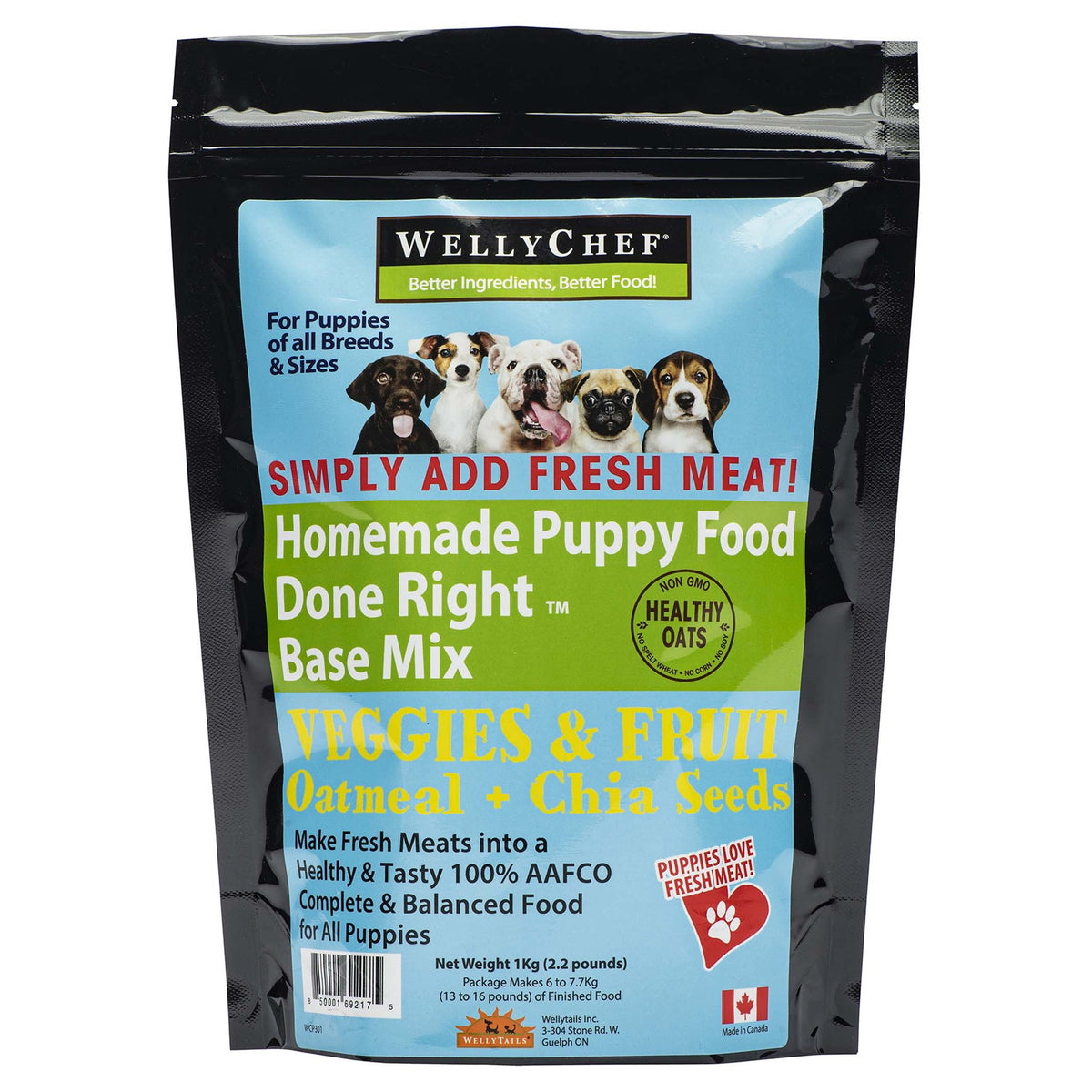 WellyTails WellyChef Homemade PUPPY FOOD Done Right Base Mix - Just Add Fresh Meat｜狗狗食品｜加拿大直送-狗-毛孩物語Pets Thing｜香港寵物貓狗用品專門店：IATA寵物飛機籠、寵物手推車、貓爬架貓樹