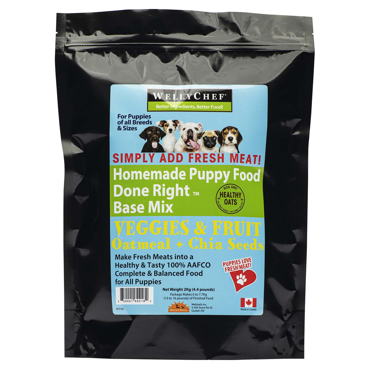 WellyTails WellyChef Homemade PUPPY FOOD Done Right Base Mix - Just Add Fresh Meat｜狗狗食品｜加拿大直送-狗-毛孩物語Pets Thing｜香港寵物貓狗用品專門店：IATA寵物飛機籠、寵物手推車、貓爬架貓樹