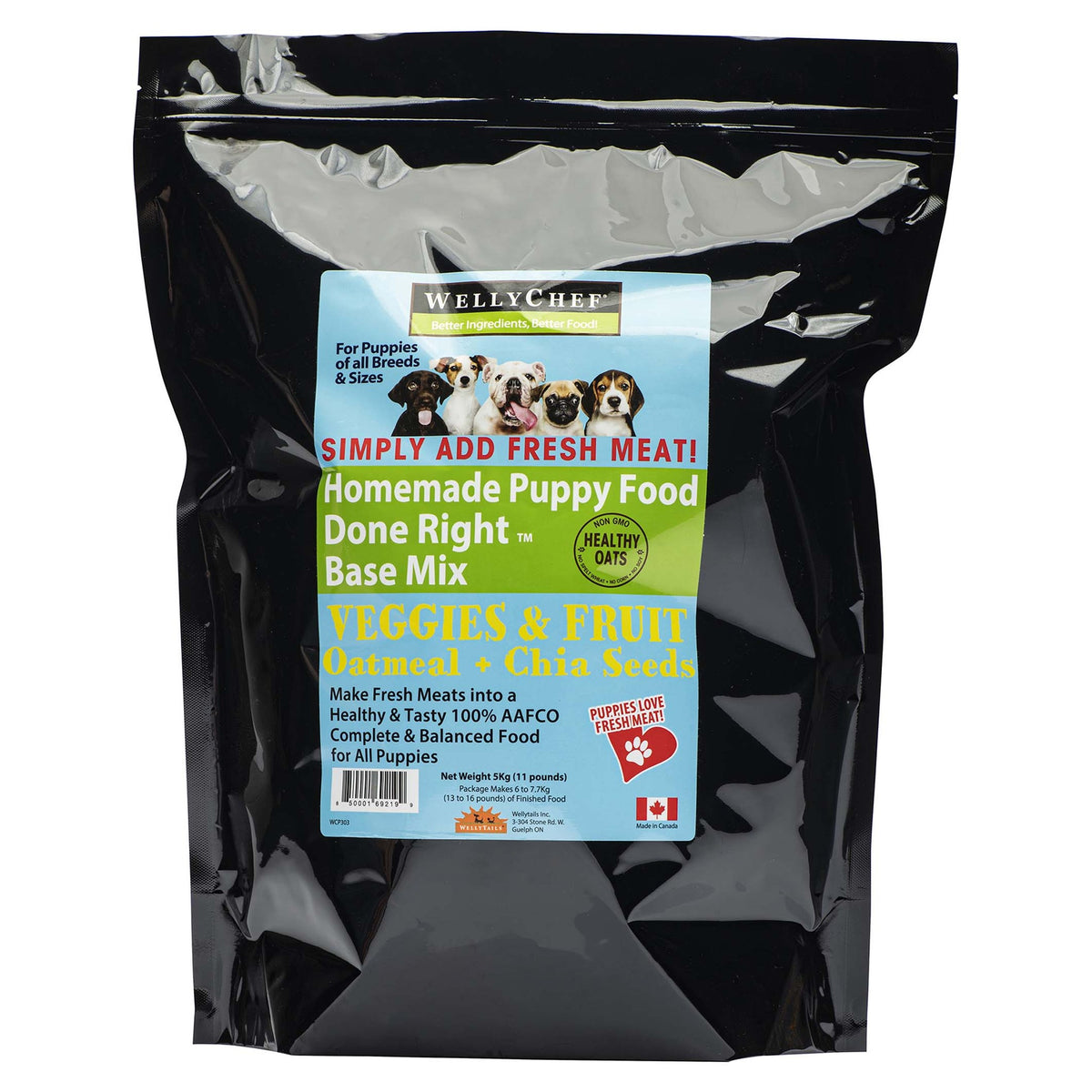 WellyTails WellyChef Homemade PUPPY FOOD Done Right Base Mix - Just Add Fresh Meat｜狗狗食品｜加拿大直送-狗-毛孩物語Pets Thing｜香港寵物貓狗用品專門店：IATA寵物飛機籠、寵物手推車、貓爬架貓樹