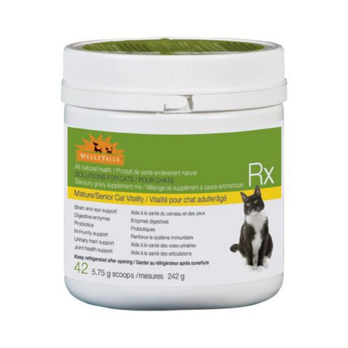 WellyTails Mature/Senior Cat Care ADVANCED 242 grams｜貓貓營養補充品｜加拿大直送-寵物補充品-毛孩物語Pets Thing｜香港寵物貓狗用品專門店：IATA寵物飛機籠、寵物手推車、貓爬架貓樹