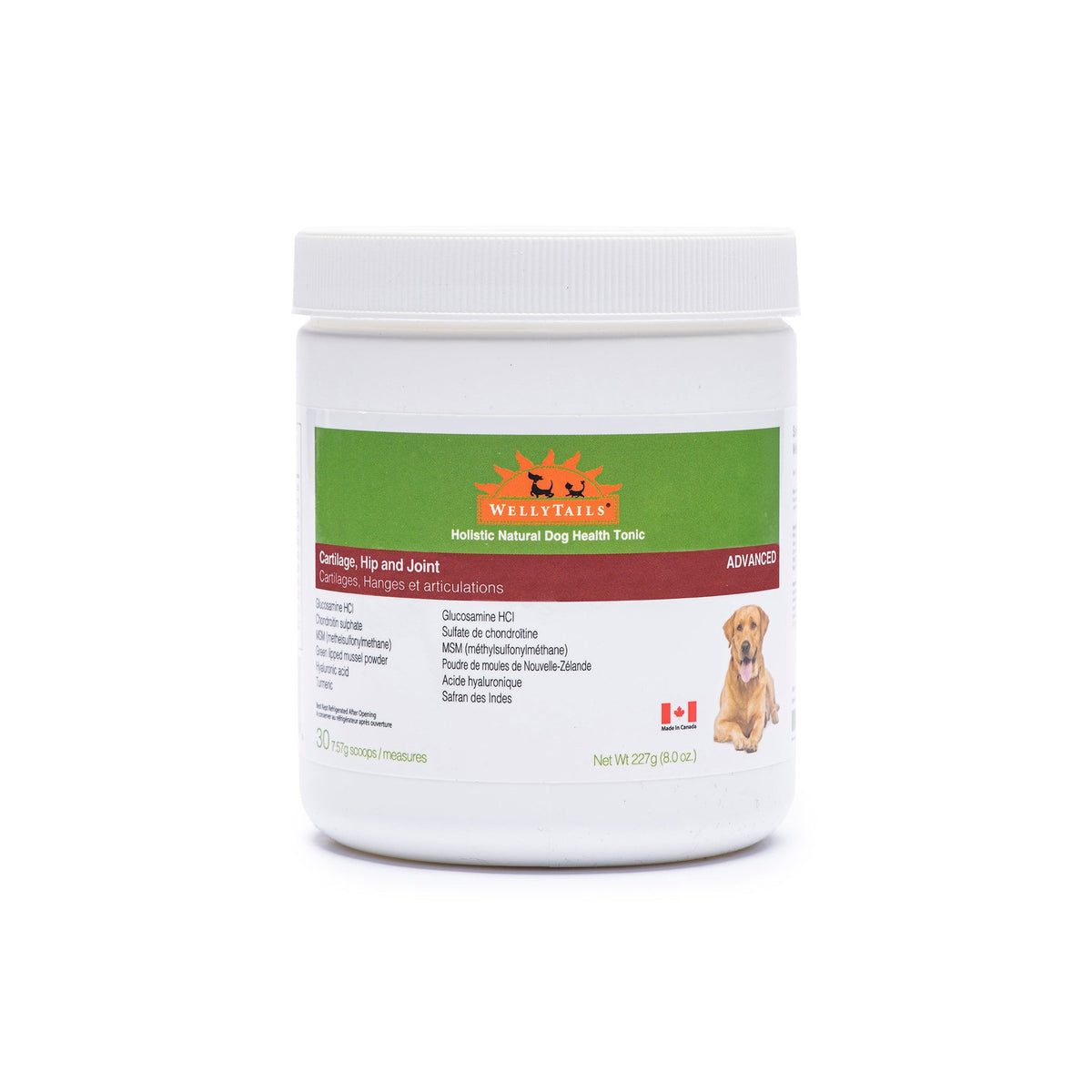 WellyTails Cartilage, Hip & Joint Dog ADVANCED｜狗狗營養補充品｜加拿大直送-寵物補充品-毛孩物語Pets Thing｜香港寵物貓狗用品專門店：IATA寵物飛機籠、寵物手推車、貓爬架貓樹
