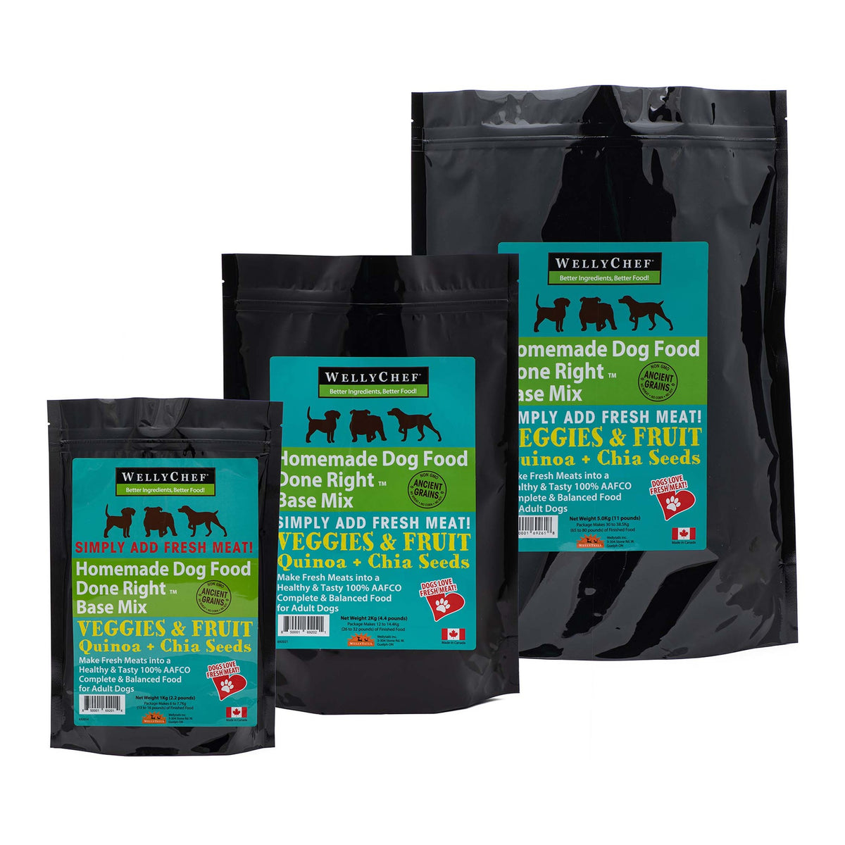 WellyTails WellyChef Homemade ADULT DOG FOOD Done Right BASE MIX - Just Add Your Fresh Meat｜狗狗食品｜加拿大直送-狗-毛孩物語Pets Thing｜香港寵物貓狗用品專門店：IATA寵物飛機籠、寵物手推車、貓爬架貓樹