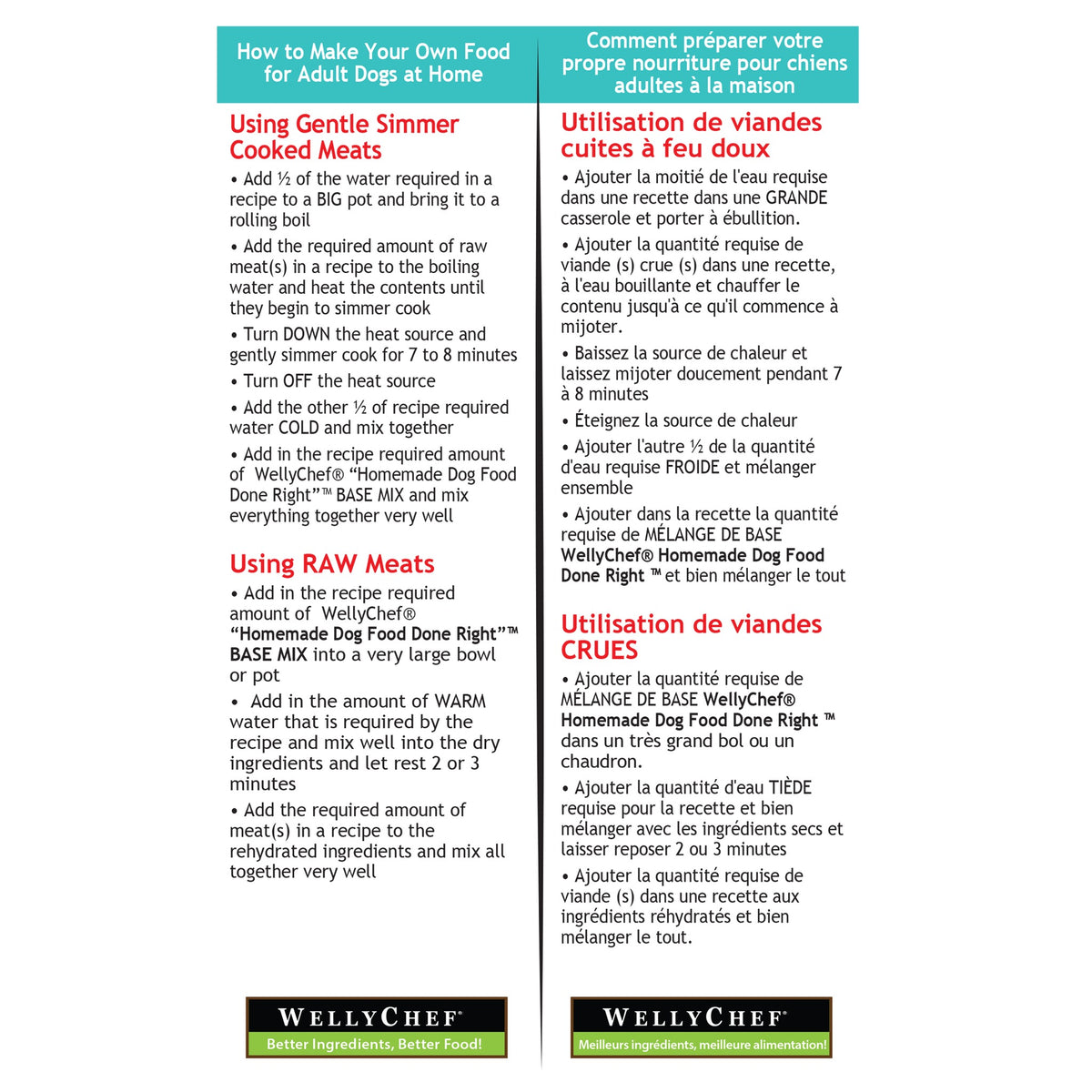 WellyTails WellyChef Homemade ADULT DOG FOOD Done Right BASE MIX - Just Add Your Fresh Meat｜狗狗食品｜加拿大直送-狗-毛孩物語Pets Thing｜香港寵物貓狗用品專門店：IATA寵物飛機籠、寵物手推車、貓爬架貓樹