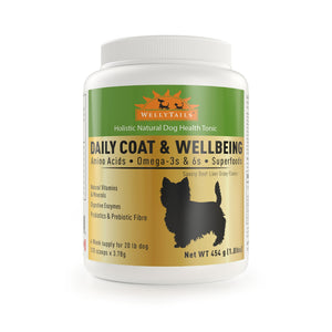 WellyTails® Daily Coat & Wellbeing - for small dogs｜狗狗營養補充品｜加拿大直送-寵物補充品-毛孩物語Pets Thing｜香港寵物貓狗用品專門店：IATA寵物飛機籠、寵物手推車、貓爬架貓樹