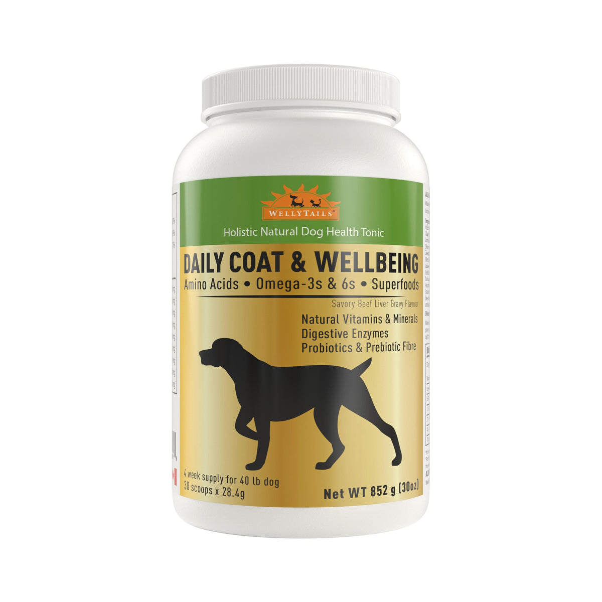 WellyTails® Daily Coat & Wellbeing - for Dogs｜狗狗營養補充品｜加拿大直送-寵物補充品-毛孩物語Pets Thing｜香港寵物貓狗用品專門店：IATA寵物飛機籠、寵物手推車、貓爬架貓樹